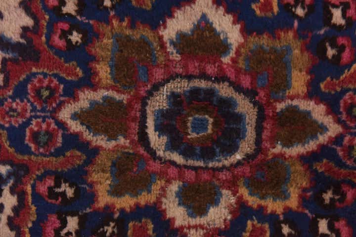 9' 10 x 12' 8 Hand Knotted Mashad Persian Wool Rug