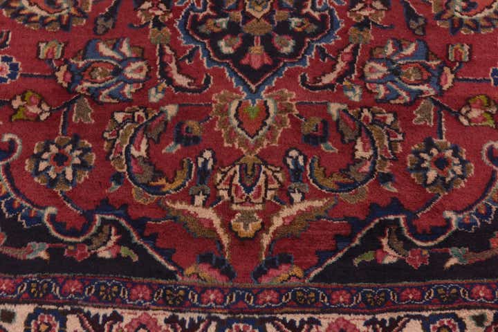 9' 10 x 12' 8 Hand Knotted Mashad Persian Wool Rug