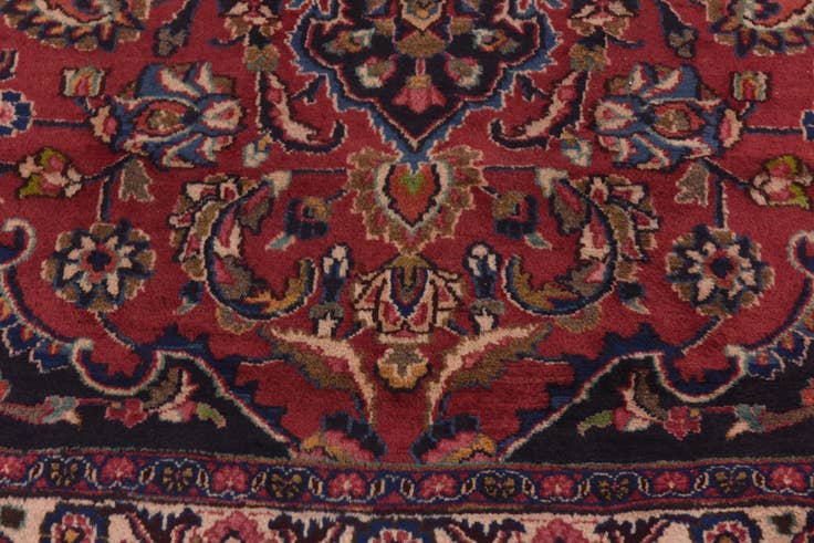 Detail image of 9' 10 x 12' 8 Hand Knotted Mashad Persian Wool Rug