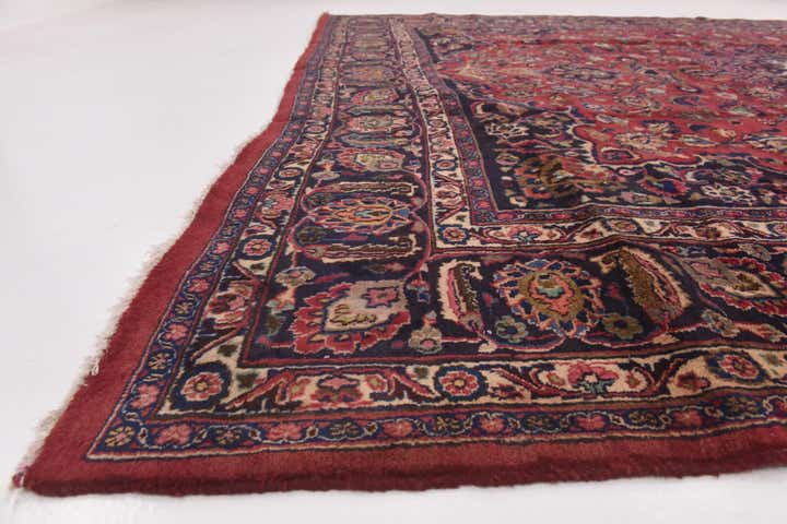 9' 10 x 12' 8 Hand Knotted Mashad Persian Wool Rug