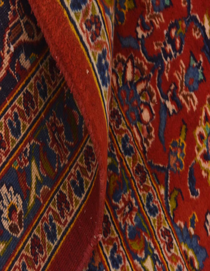 Detail image of 9' 6 x 13'  Hand Knotted Mashad Persian Wool Rug