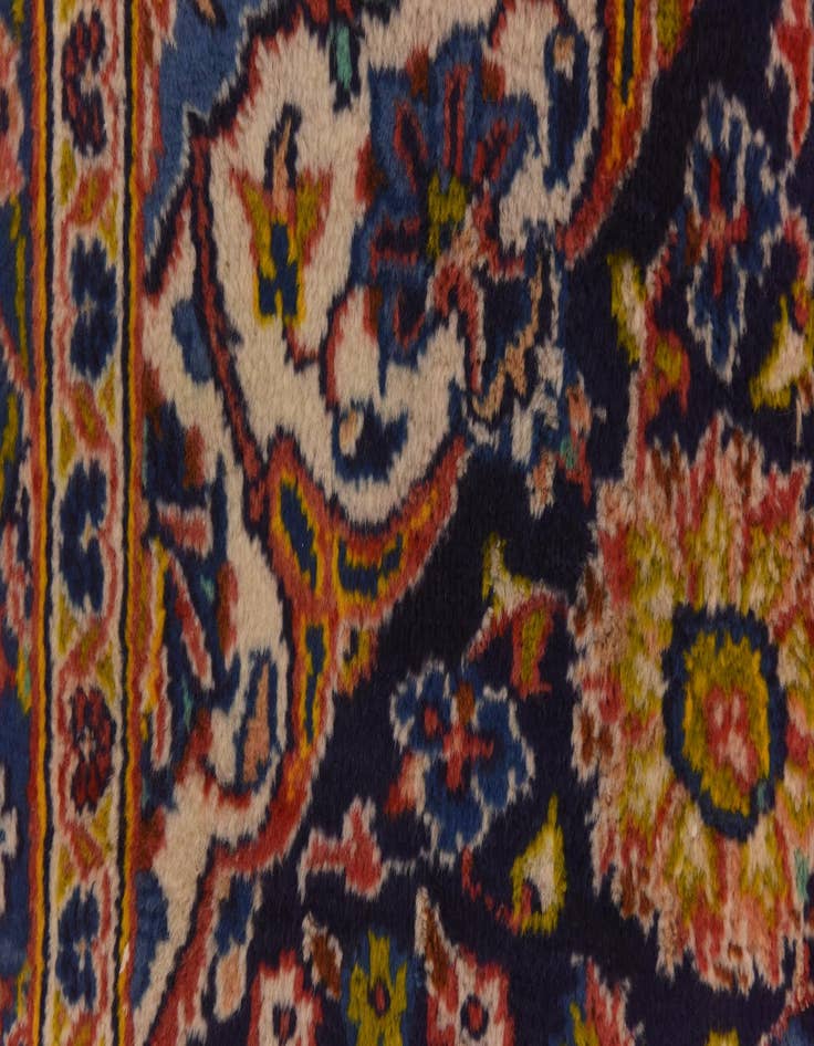 Detail image of 9' 6 x 13'  Hand Knotted Mashad Persian Wool Rug