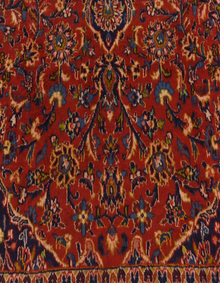 Detail image of 9' 6 x 13'  Hand Knotted Mashad Persian Wool Rug