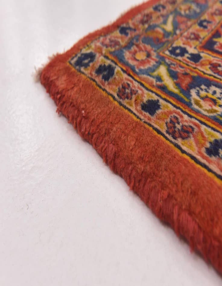 Detail image of 9' 6 x 13'  Hand Knotted Mashad Persian Wool Rug