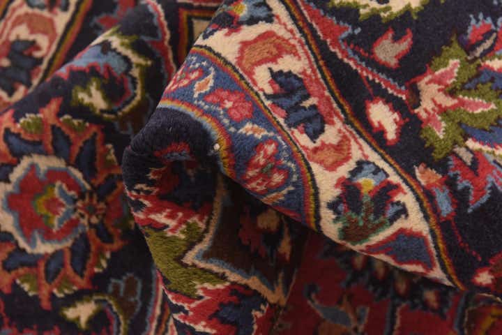 10' x 12' 6 Hand Knotted Mashad Persian Wool Rug
