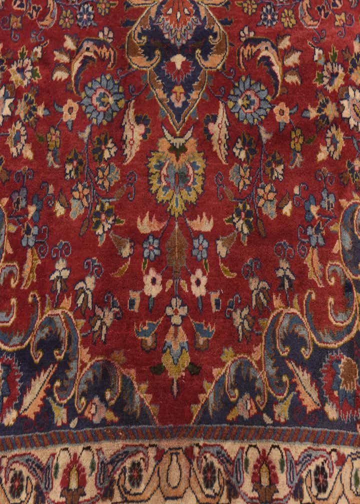 9' 6 x 12' 6 Hand Knotted Mashad Persian Wool Rug