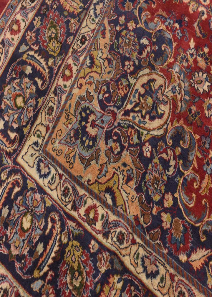 9' 6 x 12' 6 Hand Knotted Mashad Persian Wool Rug
