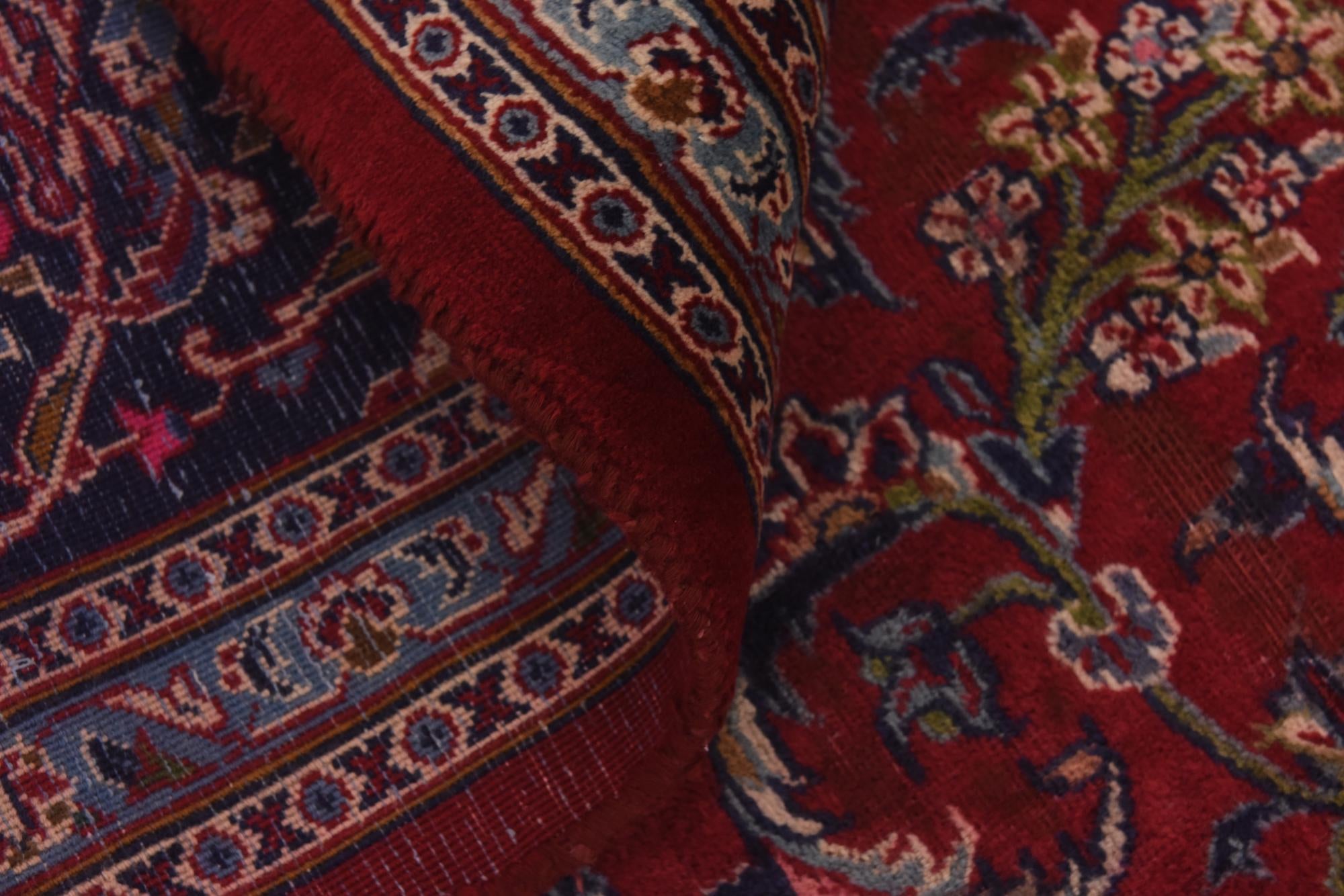9' 10 x 13' Hand Knotted Mashad Persian Wool Rug