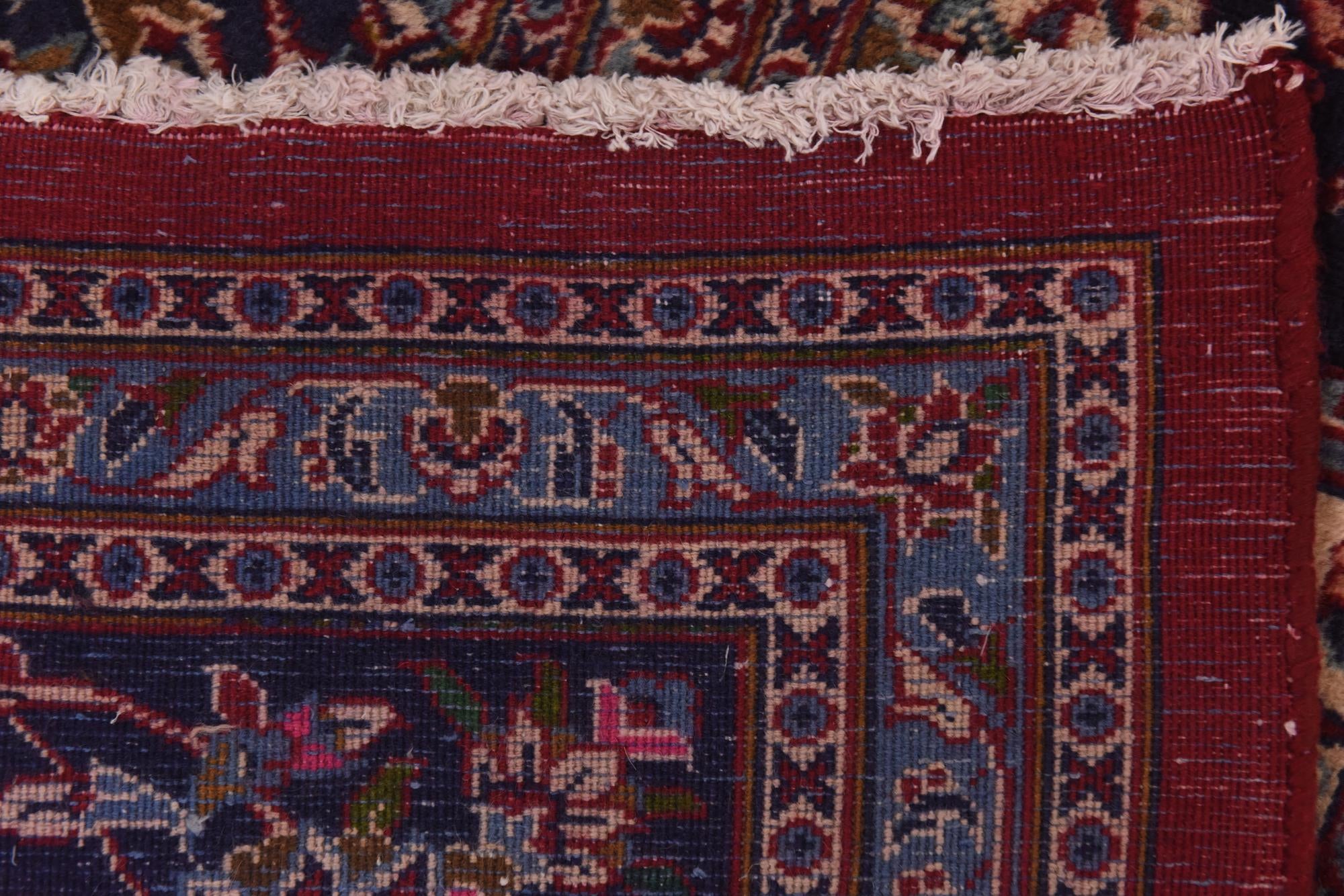 9' 10 x 13' Hand Knotted Mashad Persian Wool Rug