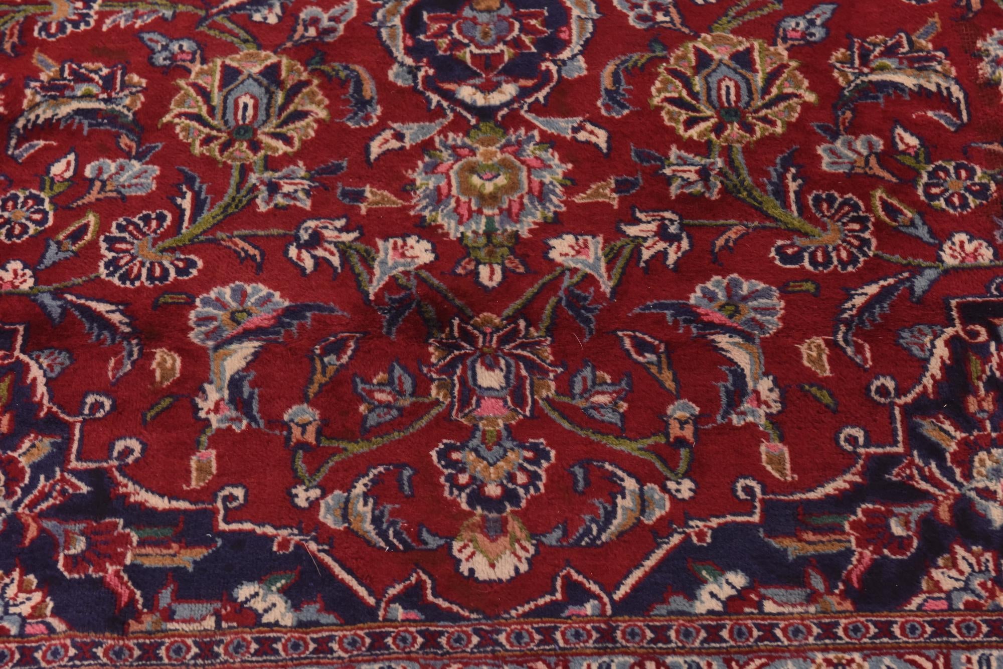 9' 10 x 13' Hand Knotted Mashad Persian Wool Rug