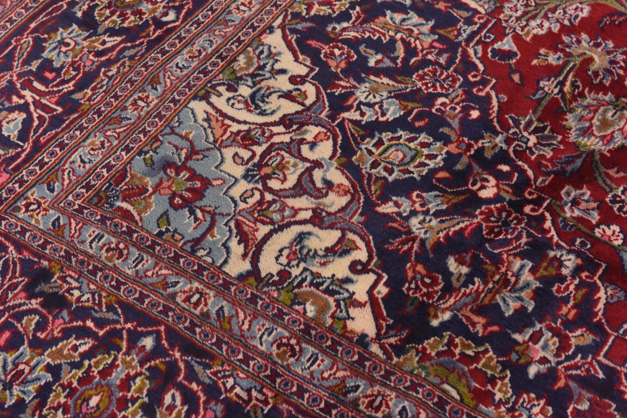 9' 10 x 13' Hand Knotted Mashad Persian Wool Rug