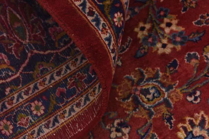 9' 8 x 13' Hand Knotted Mashad Persian Wool Rug