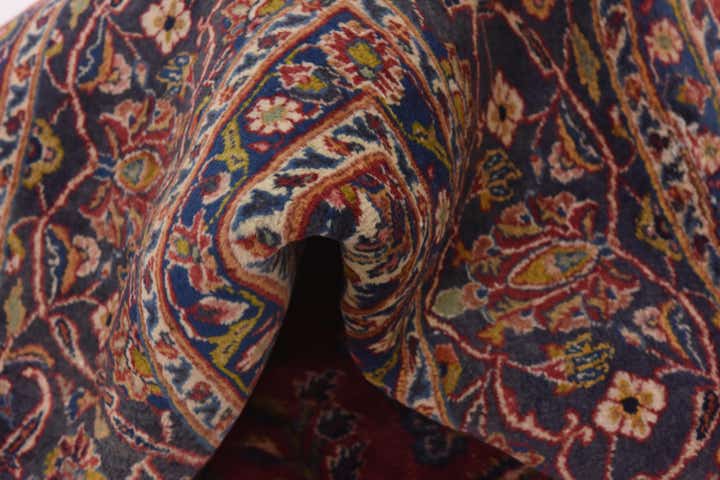 9' 8 x 13' Hand Knotted Mashad Persian Wool Rug