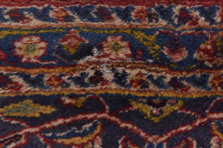 9' 8 x 13' Hand Knotted Mashad Persian Wool Rug