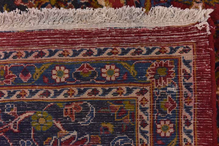 9' 8 x 13' Hand Knotted Mashad Persian Wool Rug