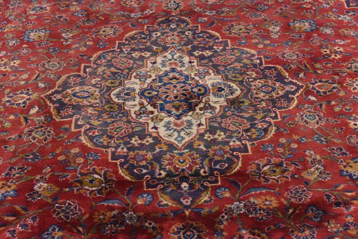 9' 8 x 13' Hand Knotted Mashad Persian Wool Rug