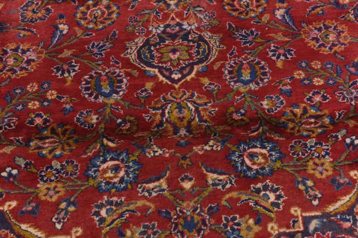 9' 8 x 13' Hand Knotted Mashad Persian Wool Rug