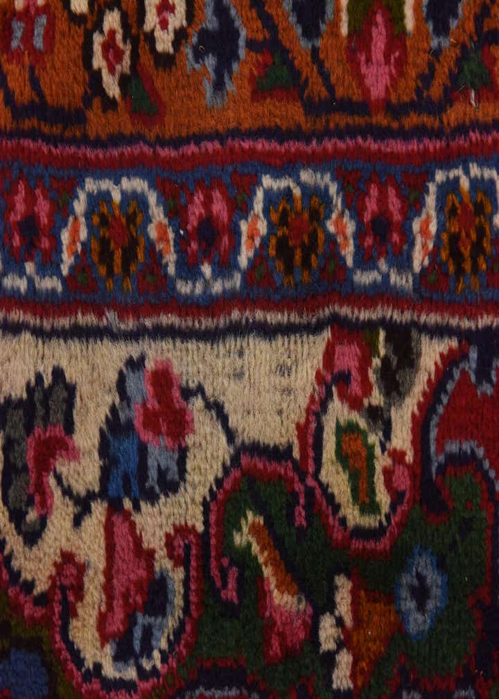 9' 6 x 12' 8 Hand Knotted Mashad Persian Wool Rug