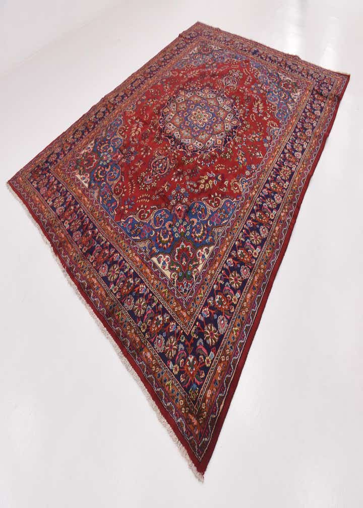 9' 6 x 12' 8 Hand Knotted Mashad Persian Wool Rug