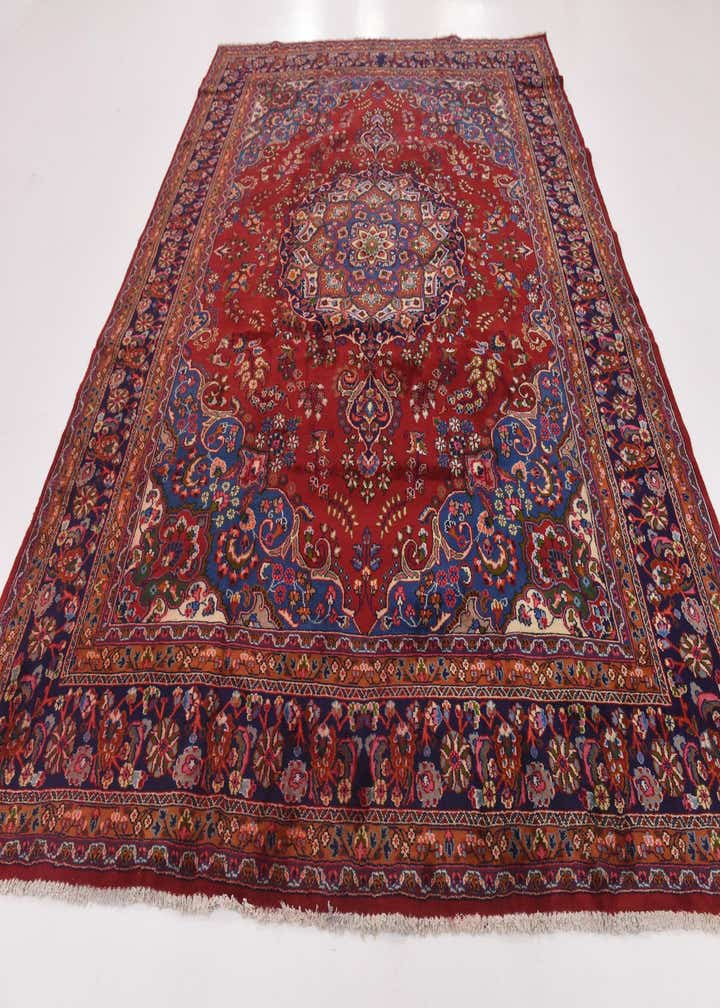 9' 6 x 12' 8 Hand Knotted Mashad Persian Wool Rug