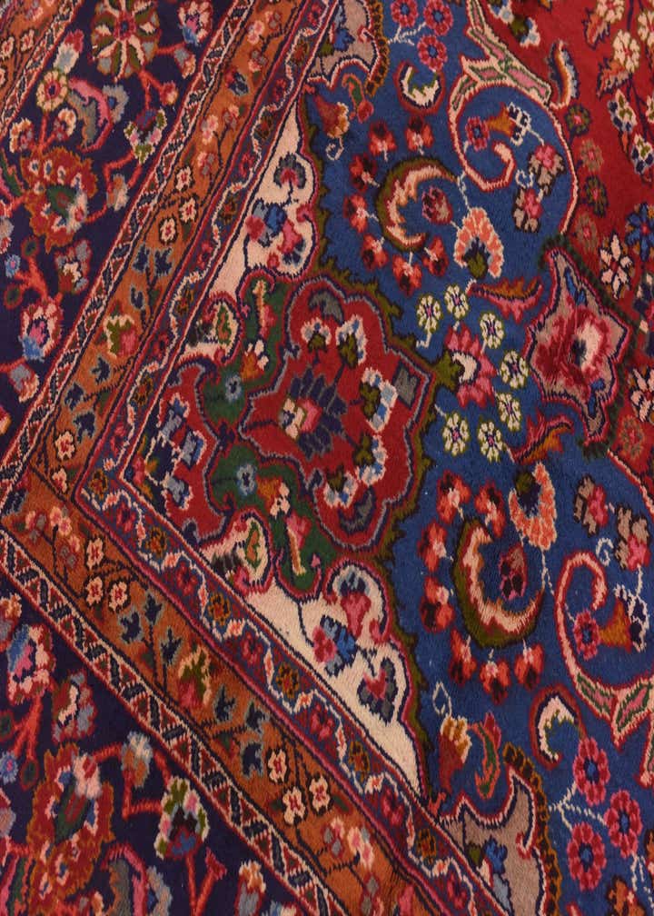 9' 6 x 12' 8 Hand Knotted Mashad Persian Wool Rug