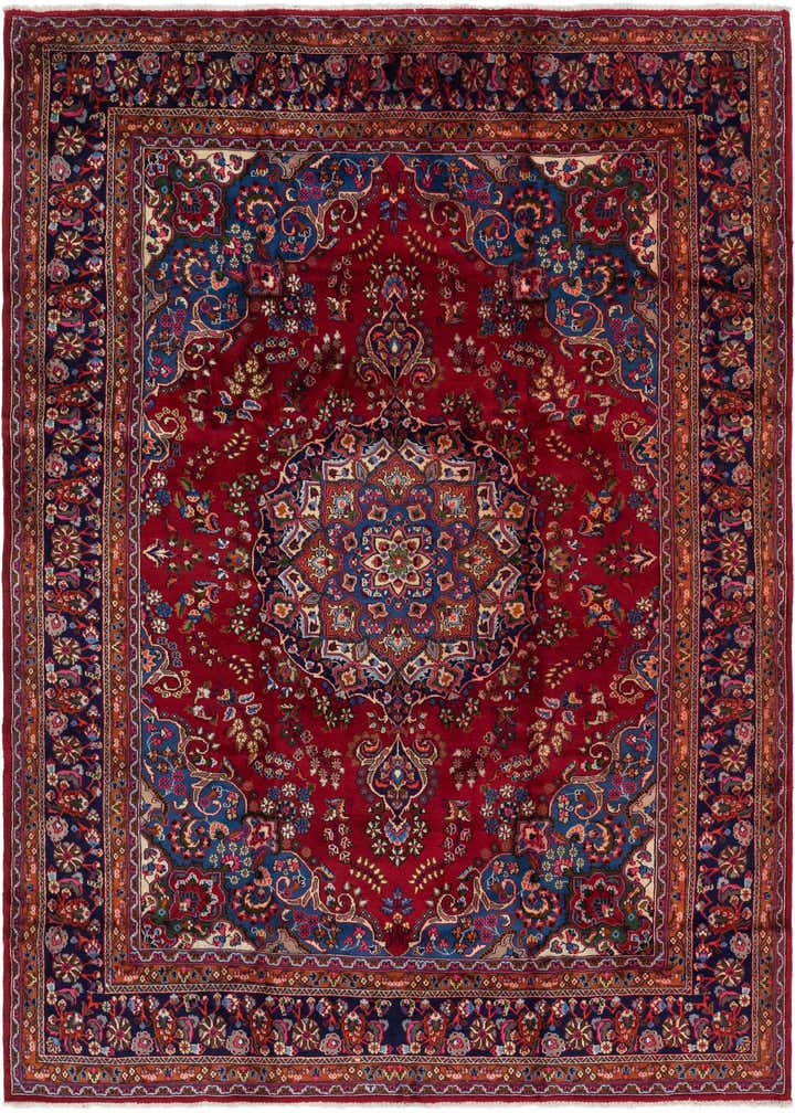 9' 6 x 12' 8 Hand Knotted Mashad Persian Wool Rug