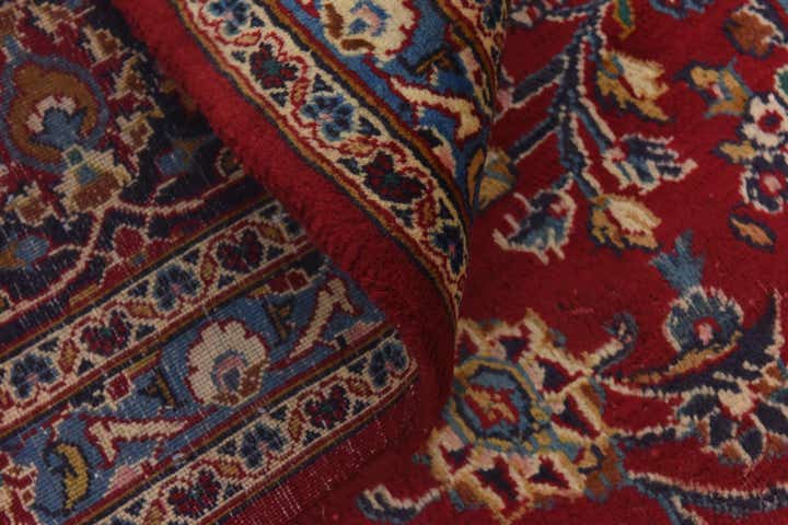 9' 6 x 12' 6 Hand Knotted Mashad Persian Wool Rug