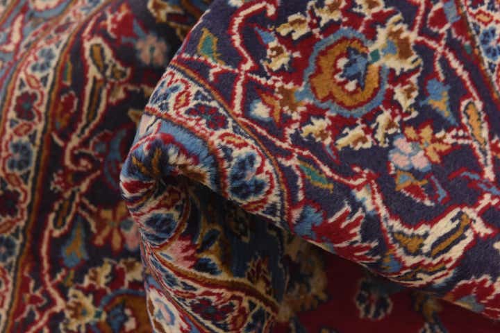 9' 6 x 12' 6 Hand Knotted Mashad Persian Wool Rug