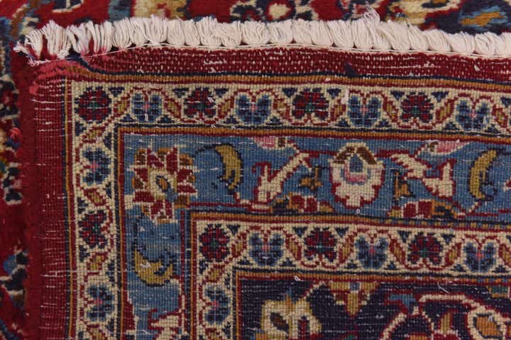 9' 6 x 12' 6 Hand Knotted Mashad Persian Wool Rug