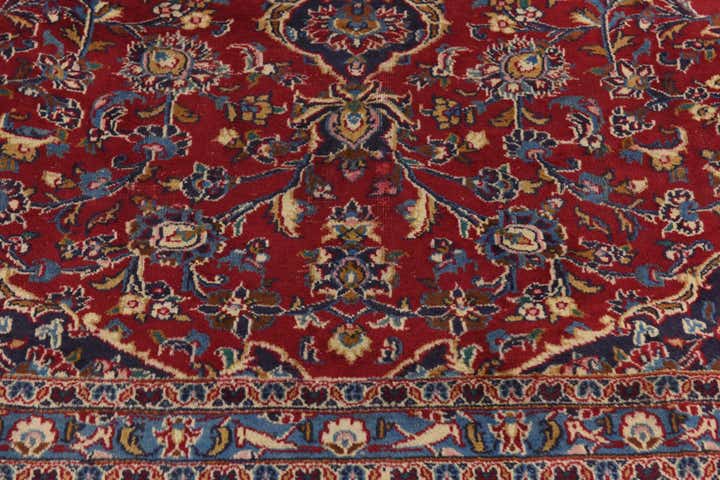 9' 6 x 12' 6 Hand Knotted Mashad Persian Wool Rug