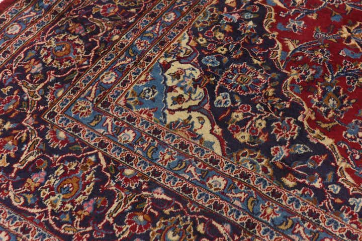 9' 6 x 12' 6 Hand Knotted Mashad Persian Wool Rug