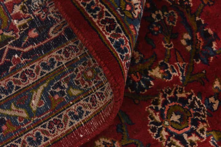 9' 6 x 12' 5 Hand Knotted Mashad Persian Wool Rug