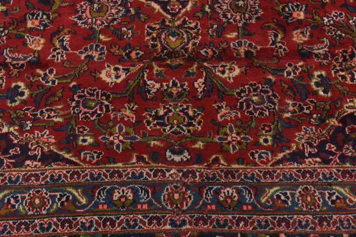 9' 6 x 12' 5 Hand Knotted Mashad Persian Wool Rug