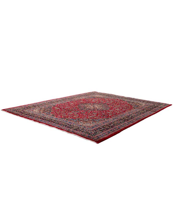 9' 10 x 12' 8 Hand Knotted Mashad Persian Wool Rug
