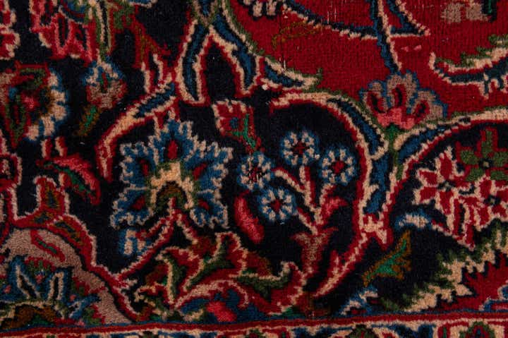 9' 10 x 12' 8 Hand Knotted Mashad Persian Wool Rug