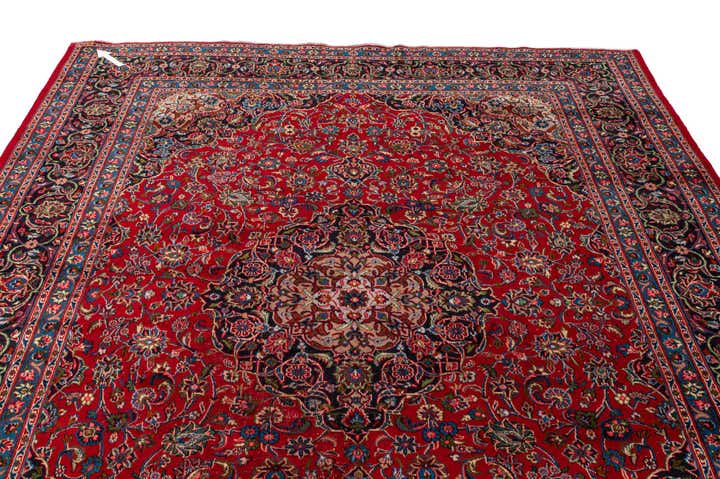 9' 10 x 12' 8 Hand Knotted Mashad Persian Wool Rug