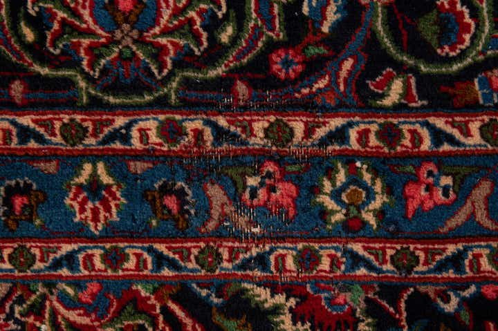 9' 10 x 12' 8 Hand Knotted Mashad Persian Wool Rug