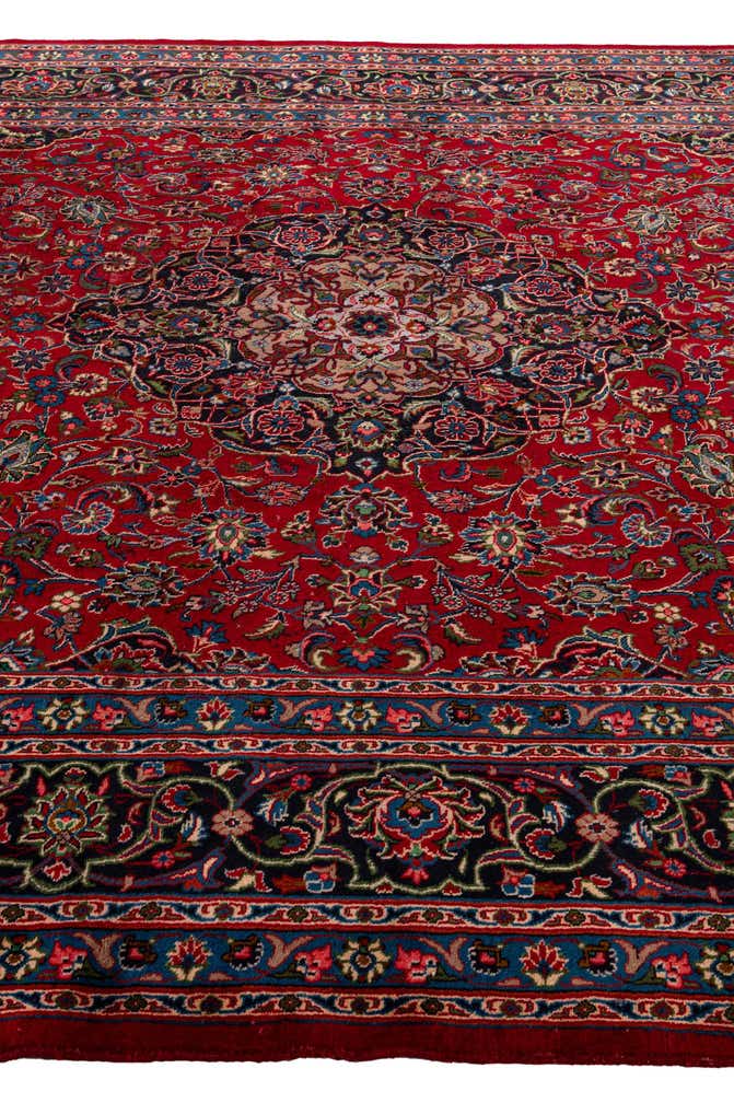 9' 10 x 12' 8 Hand Knotted Mashad Persian Wool Rug
