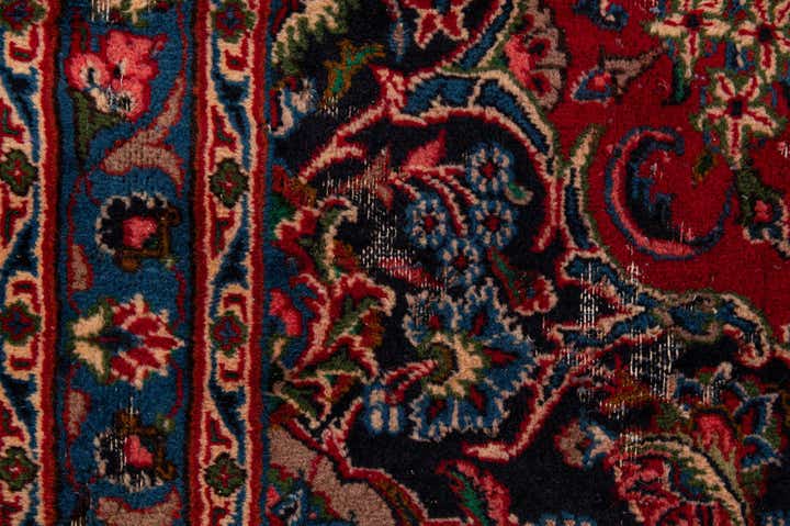 9' 10 x 12' 8 Hand Knotted Mashad Persian Wool Rug