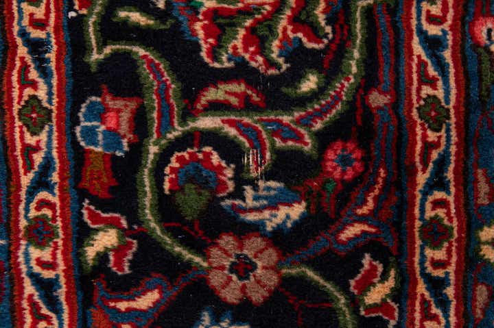 9' 10 x 12' 8 Hand Knotted Mashad Persian Wool Rug