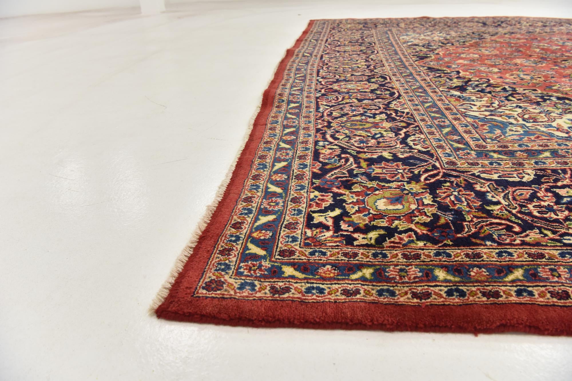 9' 8 x 13' 5 Hand Knotted Mashad Persian Wool Rug