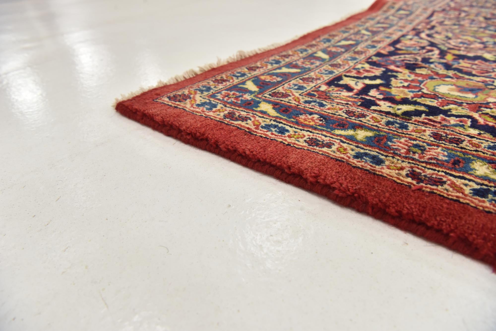9' 8 x 13' 5 Hand Knotted Mashad Persian Wool Rug