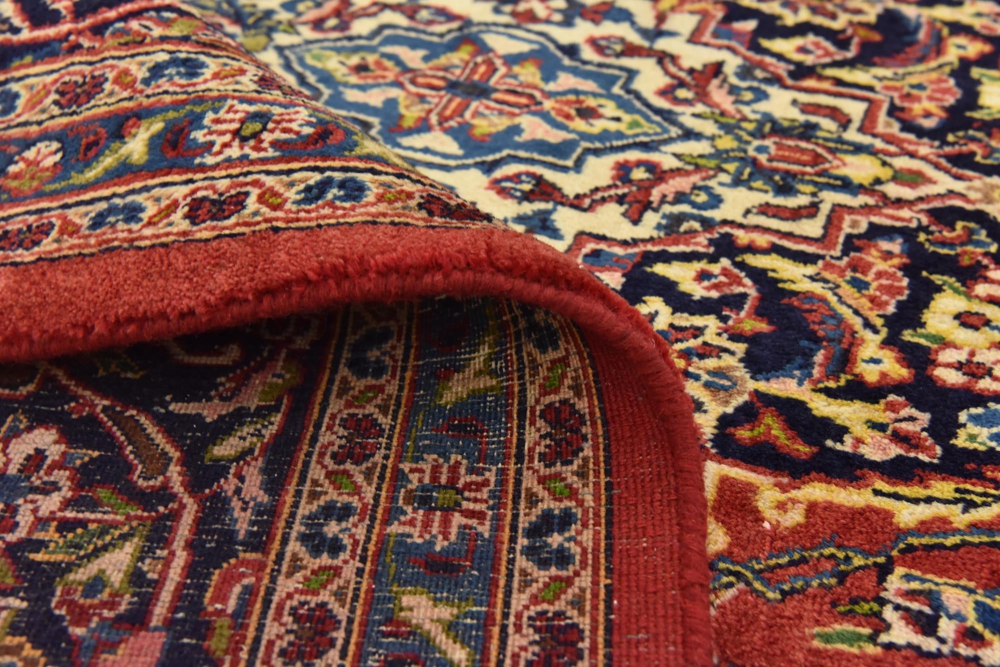 9' 8 x 13' 5 Hand Knotted Mashad Persian Wool Rug