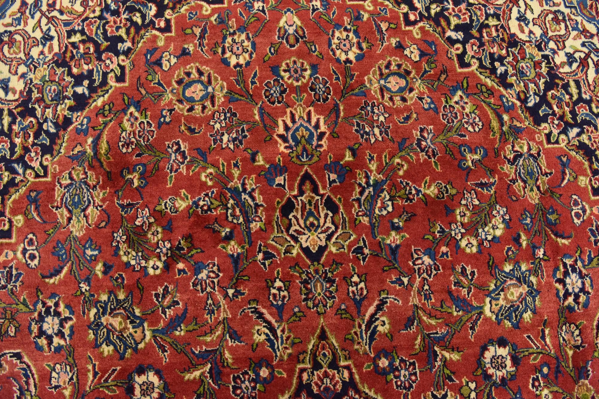9' 8 x 13' 5 Hand Knotted Mashad Persian Wool Rug