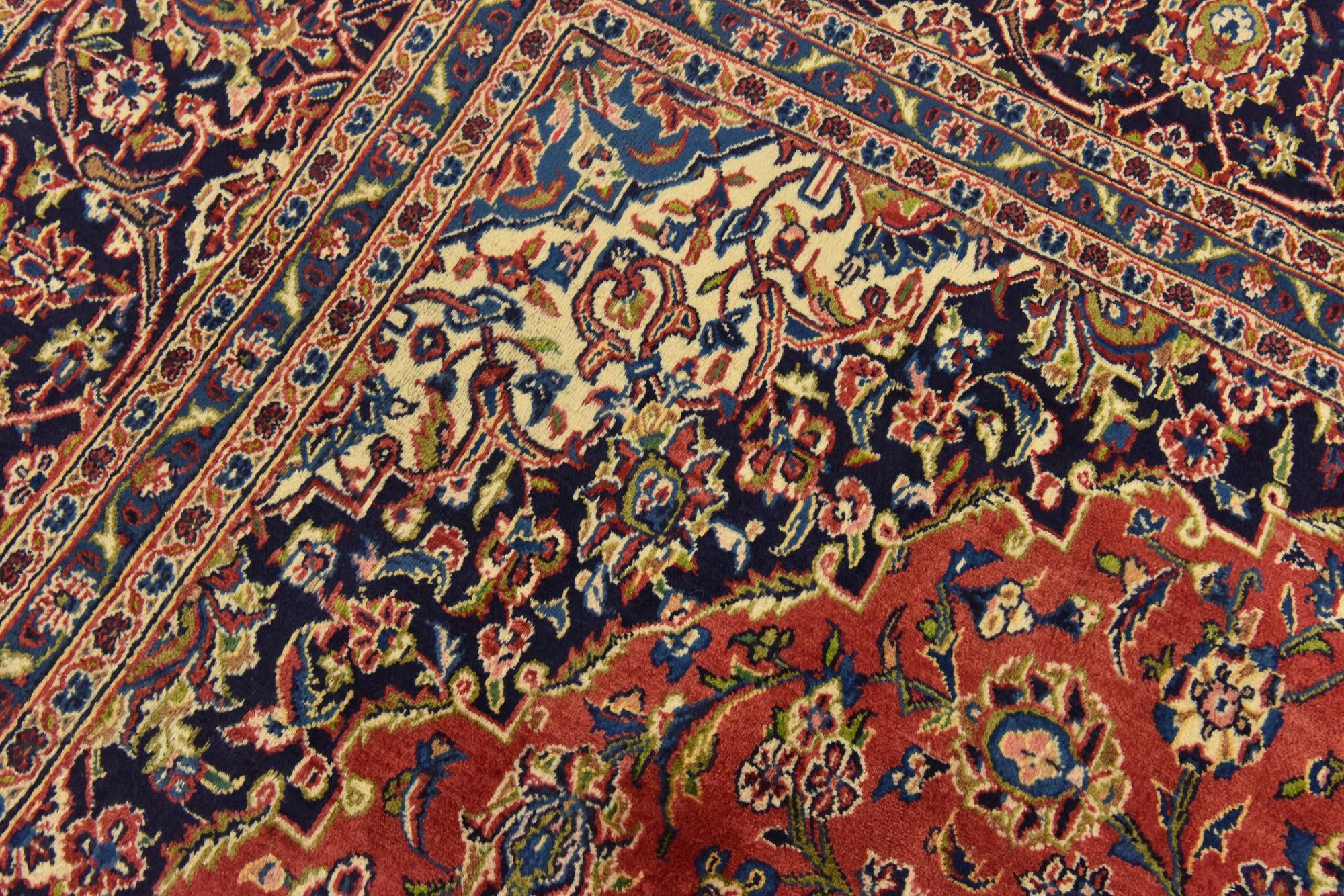 9' 8 x 13' 5 Hand Knotted Mashad Persian Wool Rug