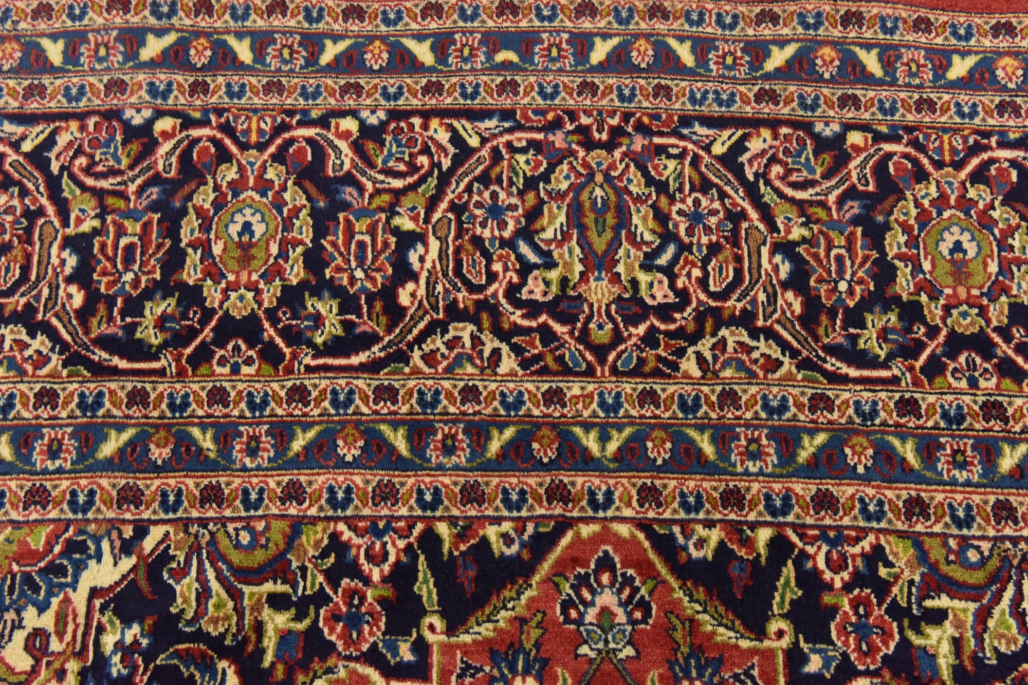 9' 8 x 13' 5 Hand Knotted Mashad Persian Wool Rug