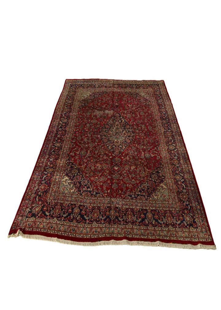 9' 8 x 12' 5 Hand Knotted Mashad Persian Wool Rug