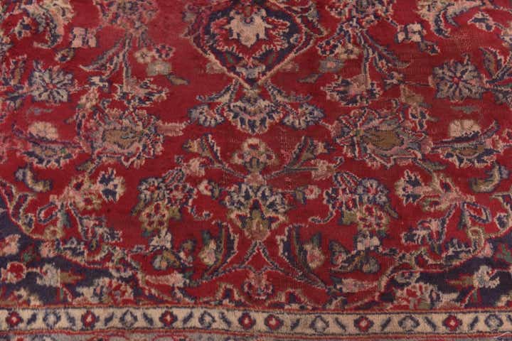 9' 8 x 12' 5 Hand Knotted Mashad Persian Wool Rug