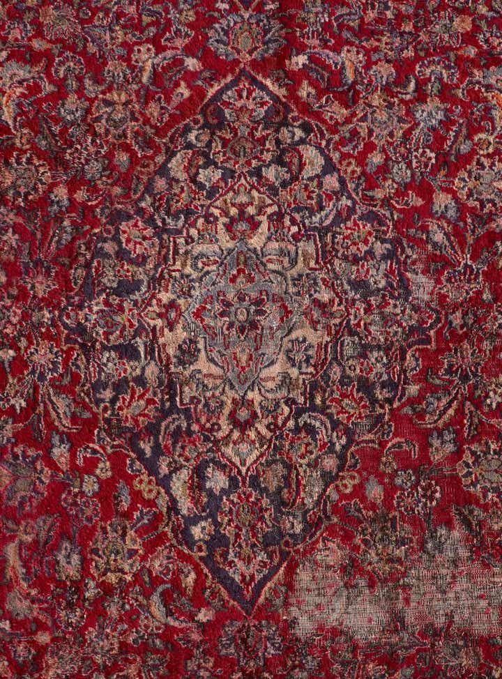 9' 8 x 12' 5 Hand Knotted Mashad Persian Wool Rug