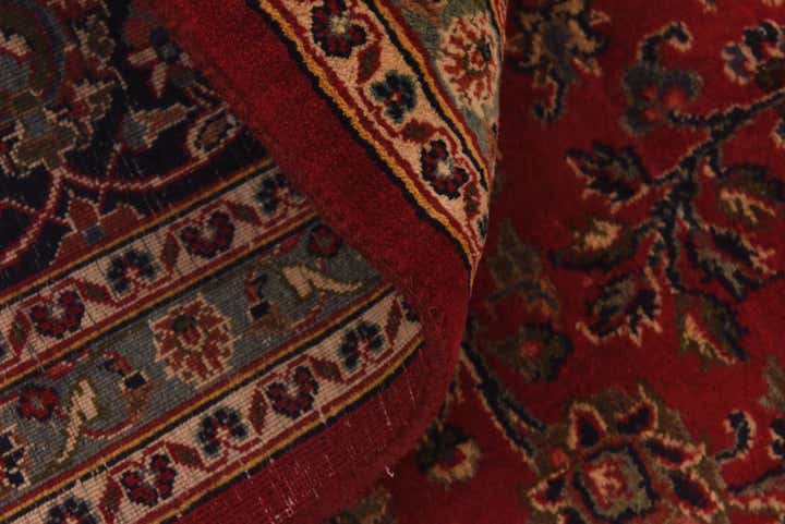 9' 8 x 12' 9 Hand Knotted Mashad Persian Wool Rug